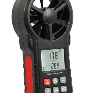 Anemômetro portátil com USB/Bluetooth e sensação térmica